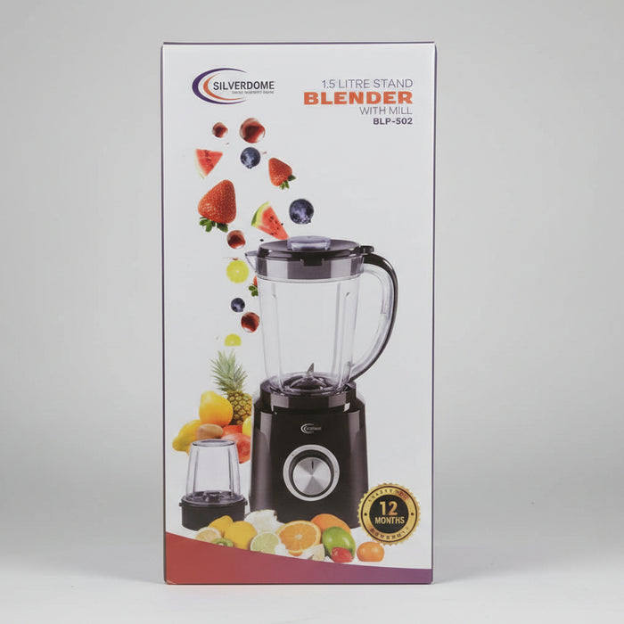 Silverdome 1.5 Litre Stand Blender with Mill – Model BLP-502