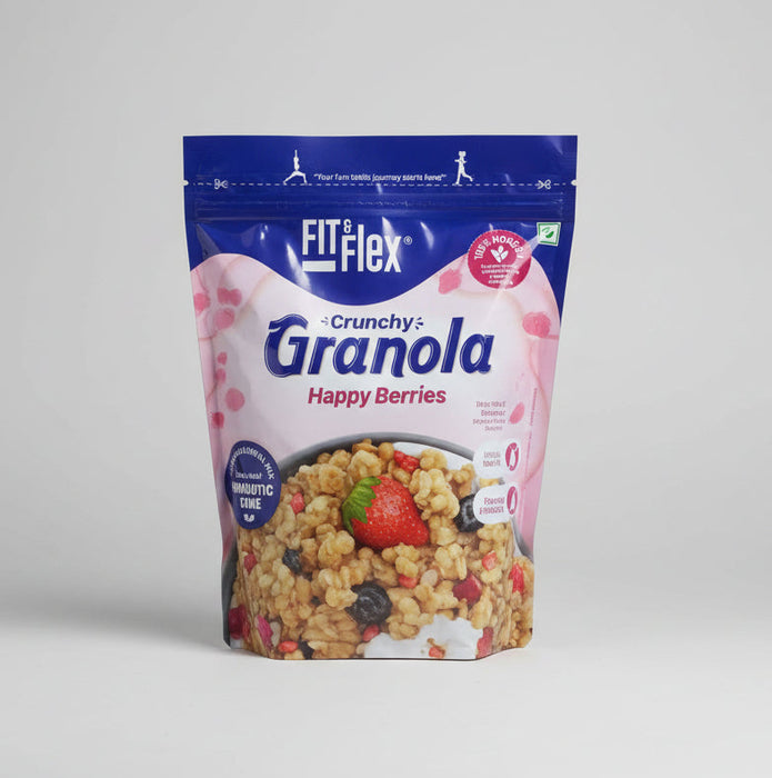 Fit & Flex Crunchy Granola – Happy Berries Boost 450g