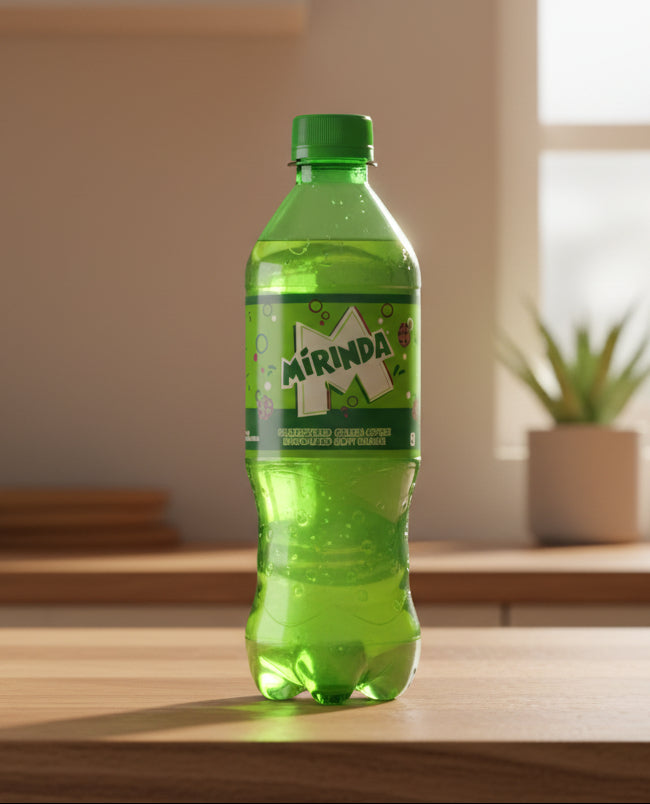 Mirinda Green Apple Flavoured Carbonated Soft Drink 500ml