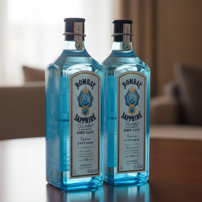Bombay Sapphire London Dry Gin – Iconic Blue Bottle 1pc 1L