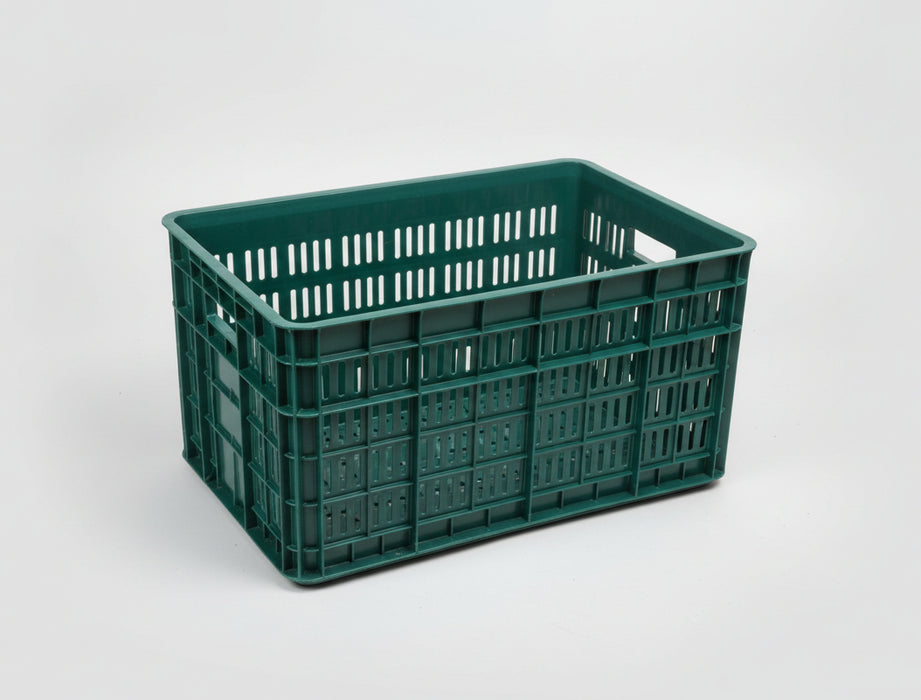 Green Heavy-Duty Ventilated Plastic Picking & Storage Crate Large