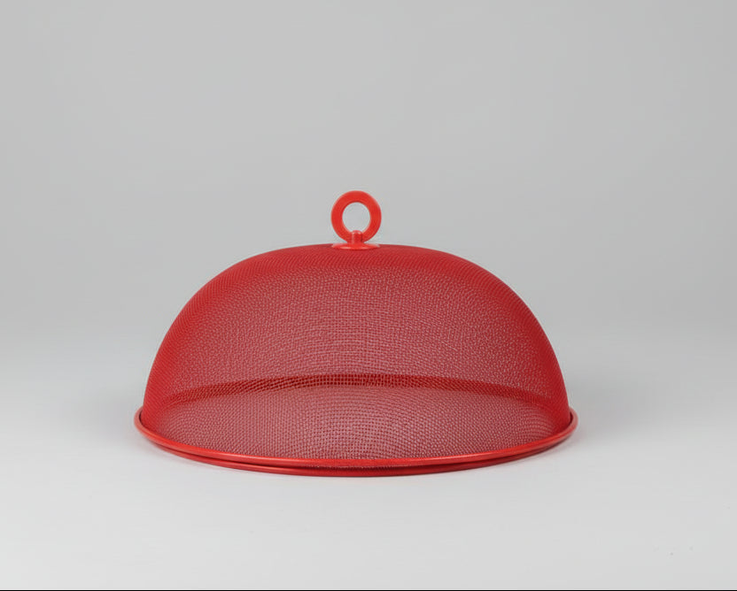 Round Metal Mesh Food Cover with Handle Bowl Cover