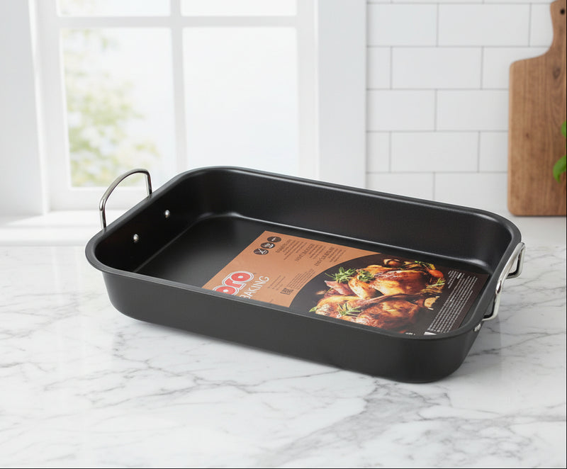 Toro Black Baking & Roasting Pan with Handles – Non-Stick Durable & Easy to Use