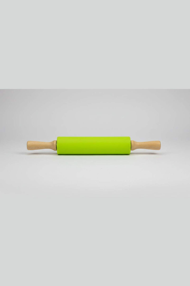 Non-Stick Silicone Rolling Pin with Wooden Handles – Comfortable & Easy Baking Tool
