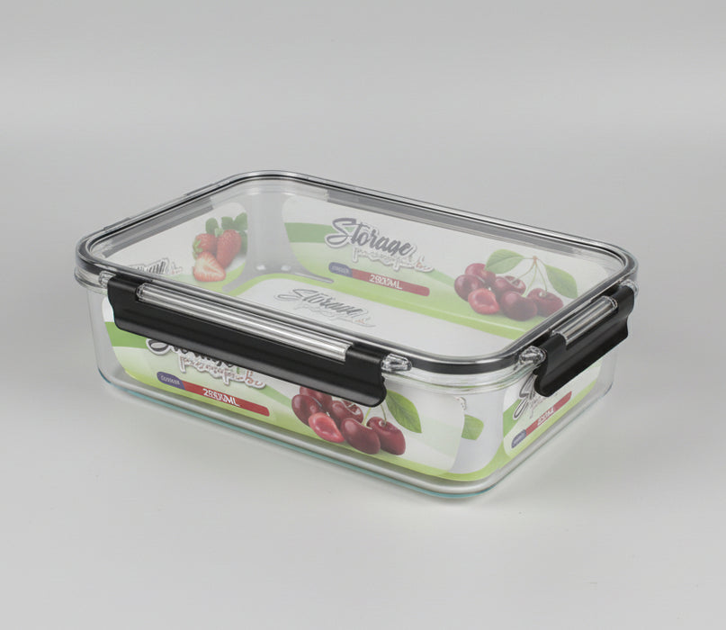 Rectangular Glass Food Storage Container – Different ml with Locking Lid
