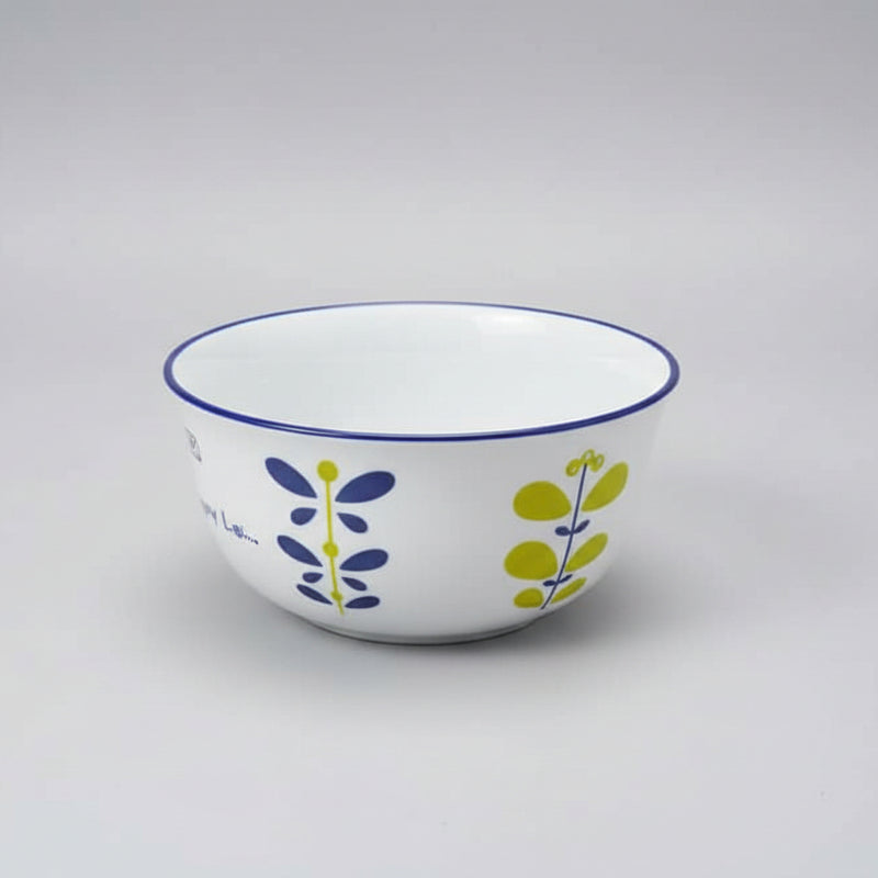 Sanjeev Kapoor Ceramic Floral Bowl – Green & White Design