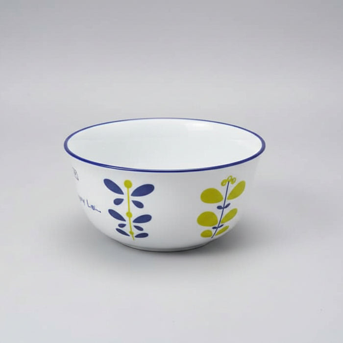 Sanjeev Kapoor Ceramic Floral Bowl – Green & White Design