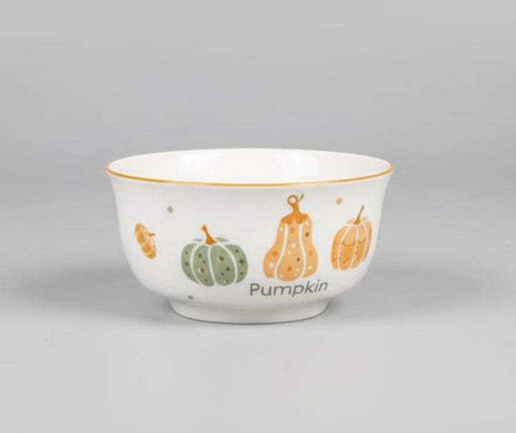 Rae Dunn by Magenta Ceramic Pumpkin-Themed Bowl