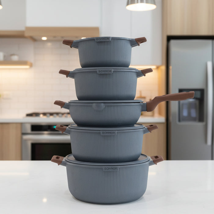 Donnor Aero Granite Nonstick Cookware Set – Die-Cast Aluminum Induction Ready