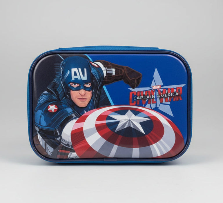 Captain America 3D EVA Pencil Case – Embossed Design with Large Capacity & Zipper