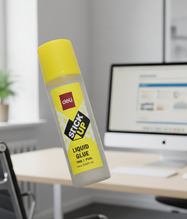 Deli Stick Up Liquid Glue 7303 – 125ml Transparent PVAL Adhesive with Twist Applicator