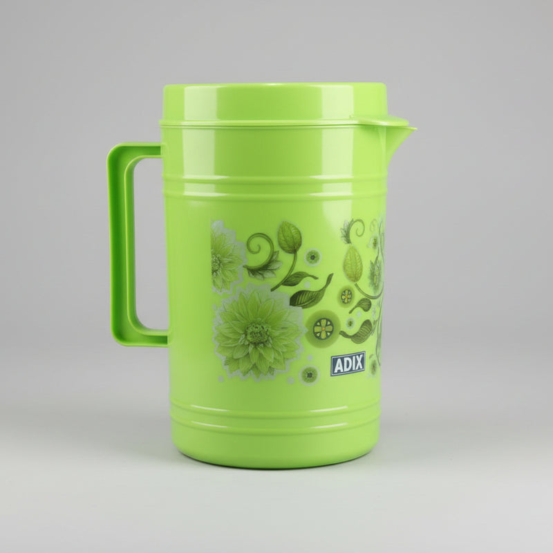 Adix Plastic Water Jug  – 2.5L Food-Grade Secure Lid with Spout Cover