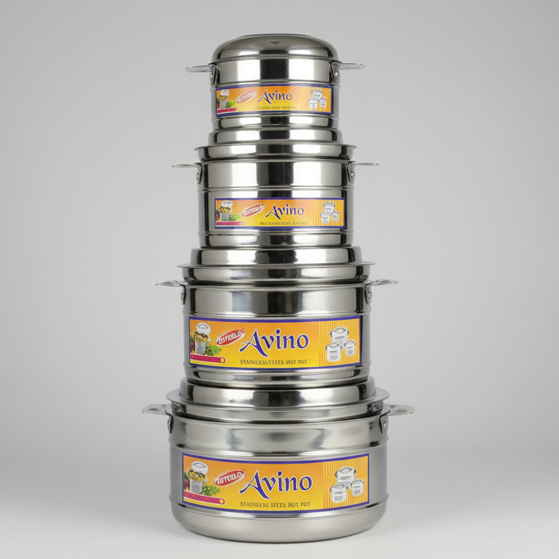 Avino Stainless Steel Hot Pot & Casserole Set 4pcs