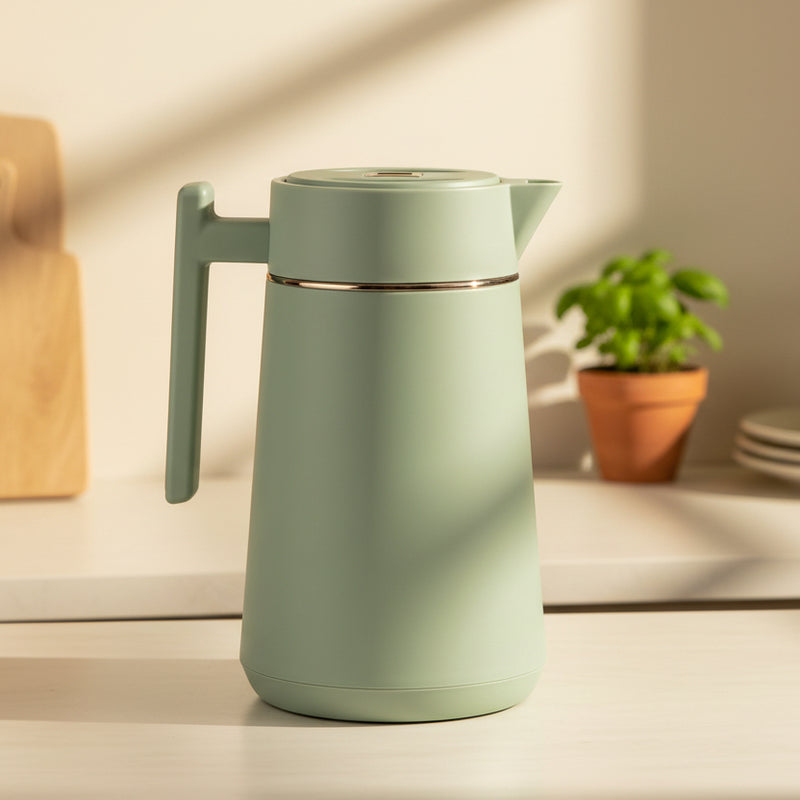Singayln Green Vacuum Flask / Electric Kettle – 1.6L Double-Walled Stainless Steel