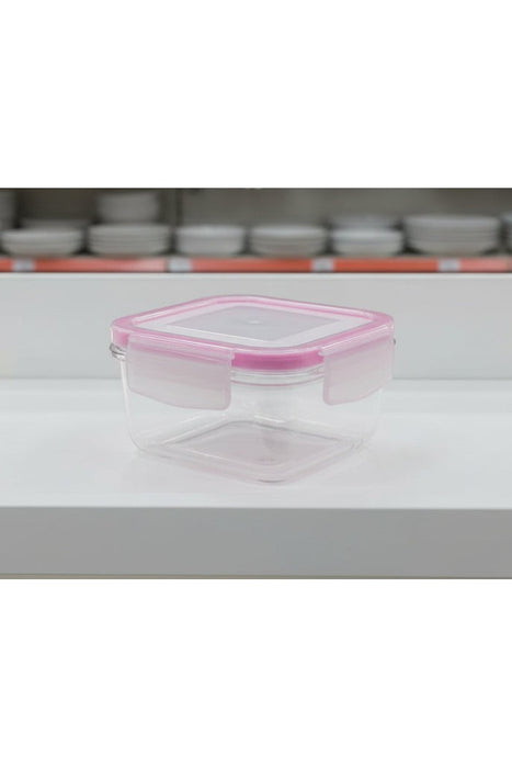 LAV Fresco Glass Food Storage Container – 100% Airtight & Leak-Proof Pink Lid