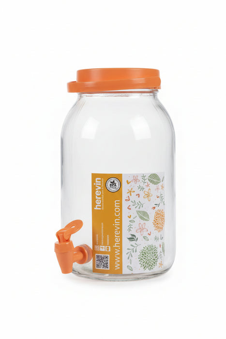 Herevin 3L Glass Beverage Dispenser – Elegant & Durable Drink Server