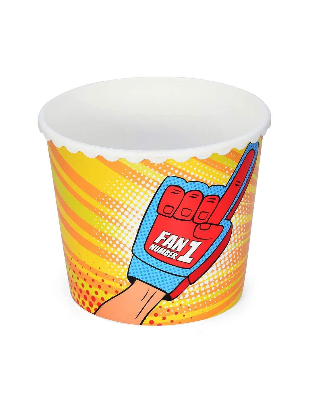 Polypropylene Snack & Popcorn Tub – “Fan 1 Number” Graphic Print BOWL ...