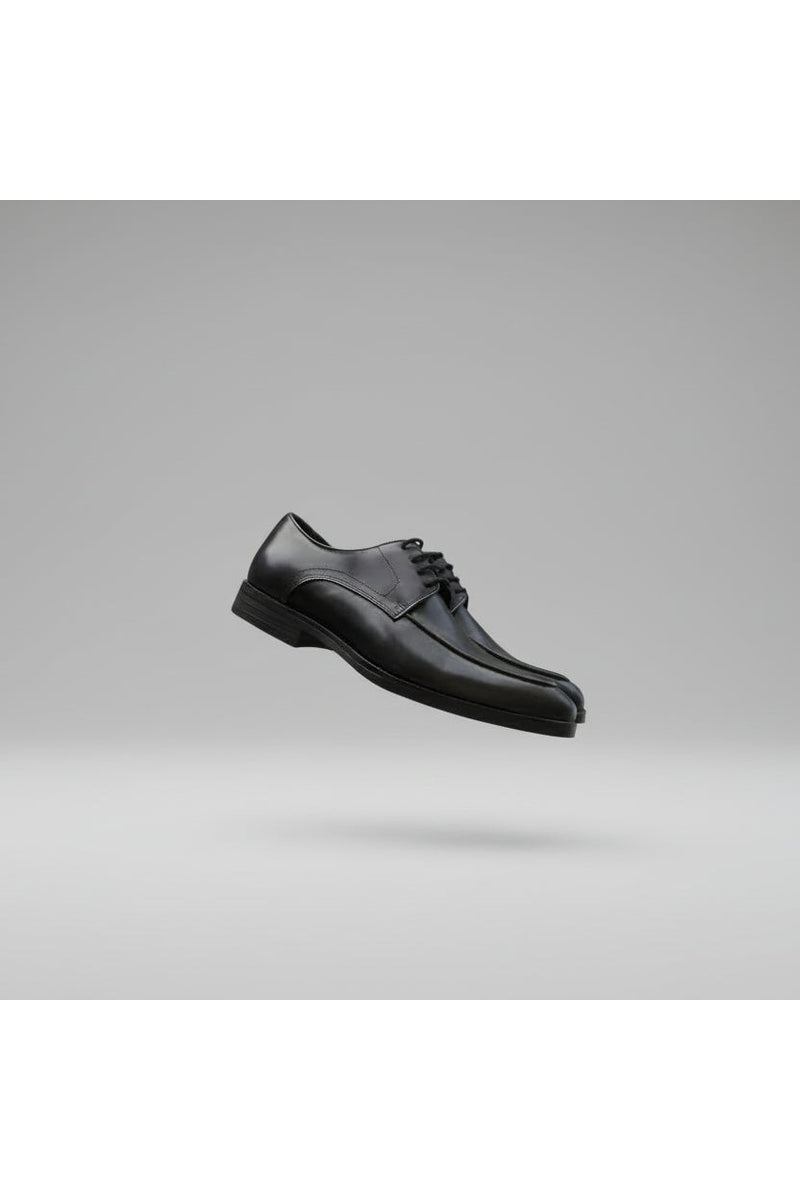 Men's Black Square-Toe Derby Shoes Size 40-45