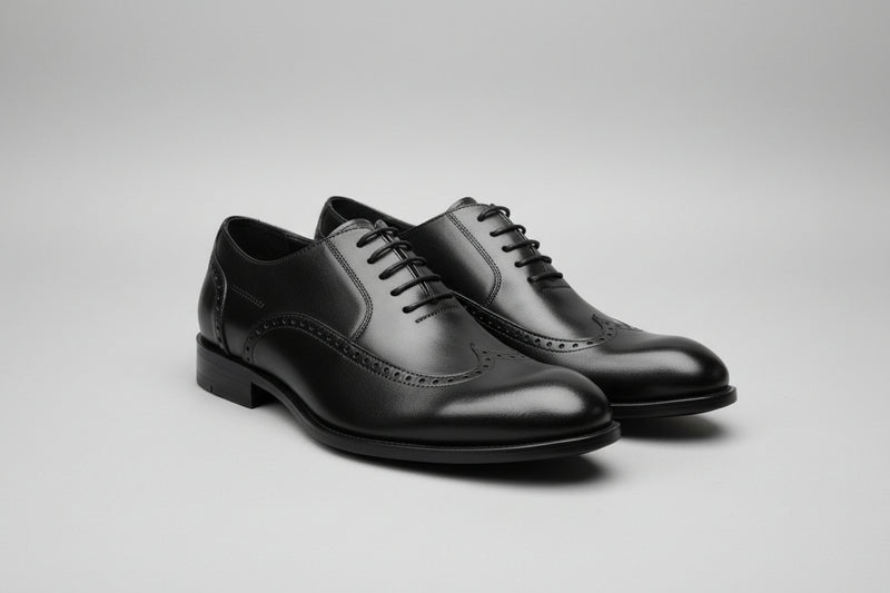 Men's Black Wingtip Brogues Shoes size 40-45