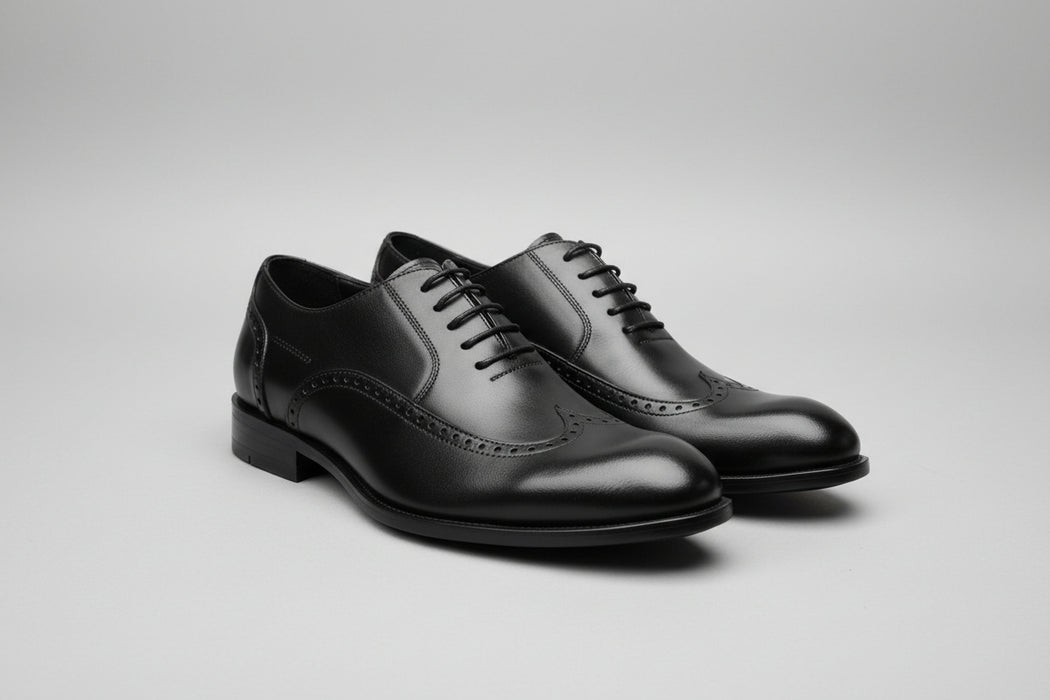 Men's Black Wingtip Brogues Shoes size 40-45