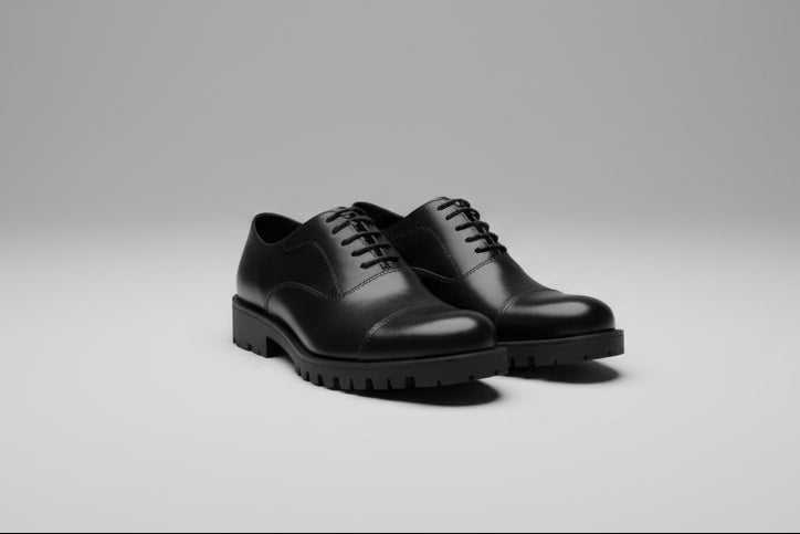 Black Leather Work Shoes Size 40-45