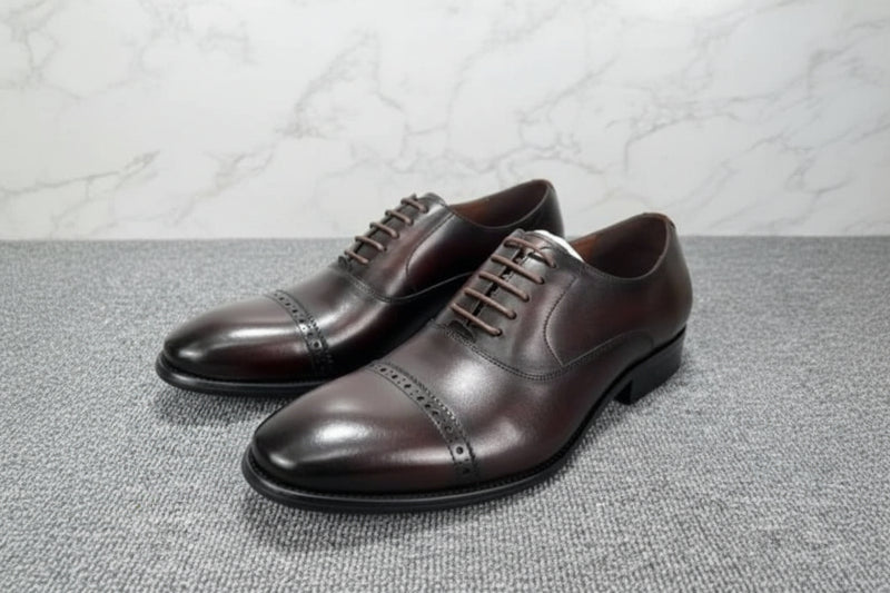 Franco Banetti Brown Leather Oxford Shoes Size 40-45