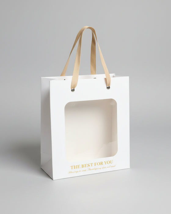Windowed Cardboard Gift Bag