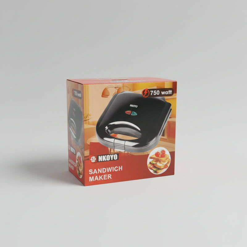 Nkoyo Sandwichmaker Schwarz, 750 Watt