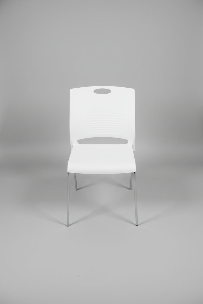 White Plastic Stacking Chair