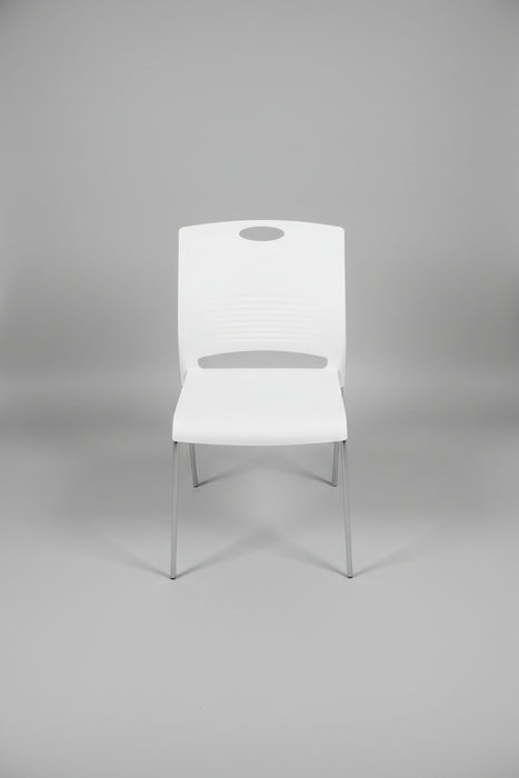 White Plastic Stacking Chair