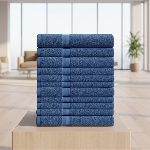 Cotton Fabric Towel(Dark Blue)