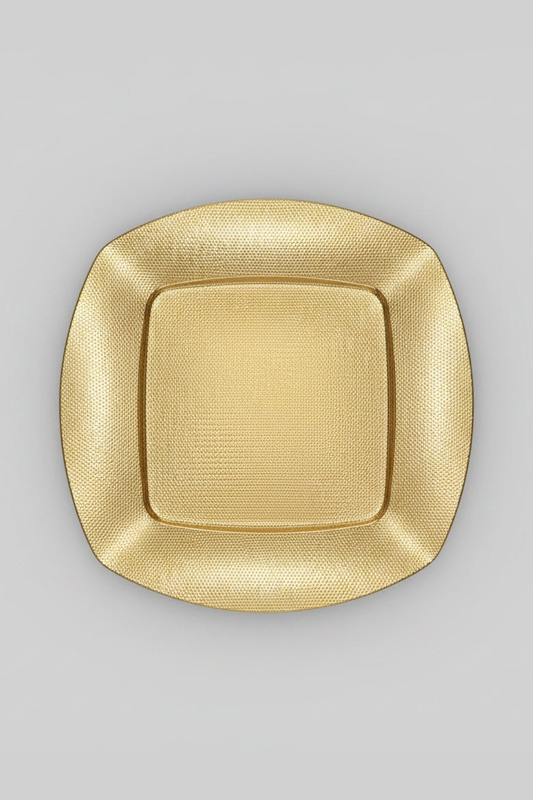 Gold Textured Square Plate