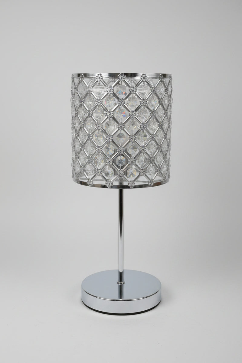Crystal Cylinder Table Lamp