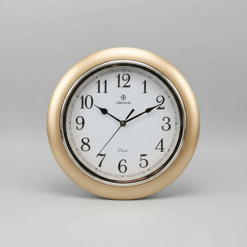 Champagne Gold Round Wall Clock