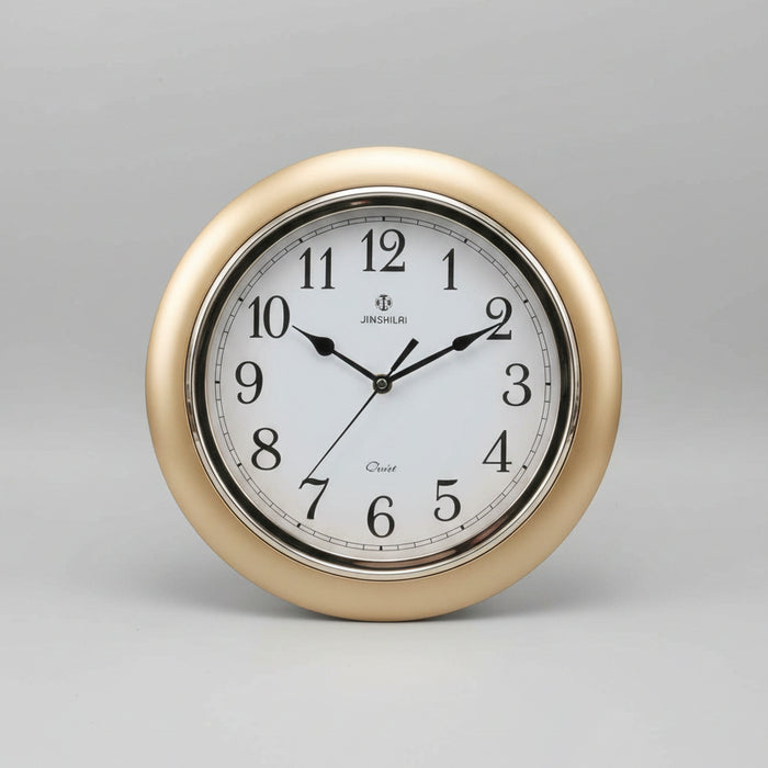 Champagne Gold Round Wall Clock