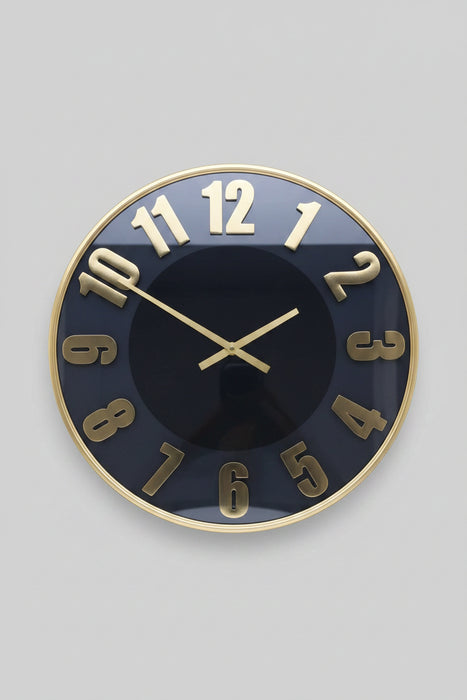 Modern Gold and Black 3D Wall Clock