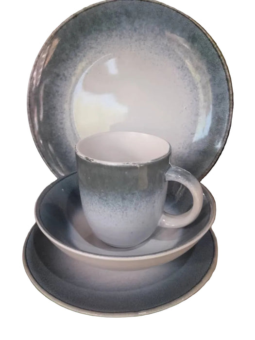 Sage Mist Gradient Stoneware Dinnerware Set/24PIECES