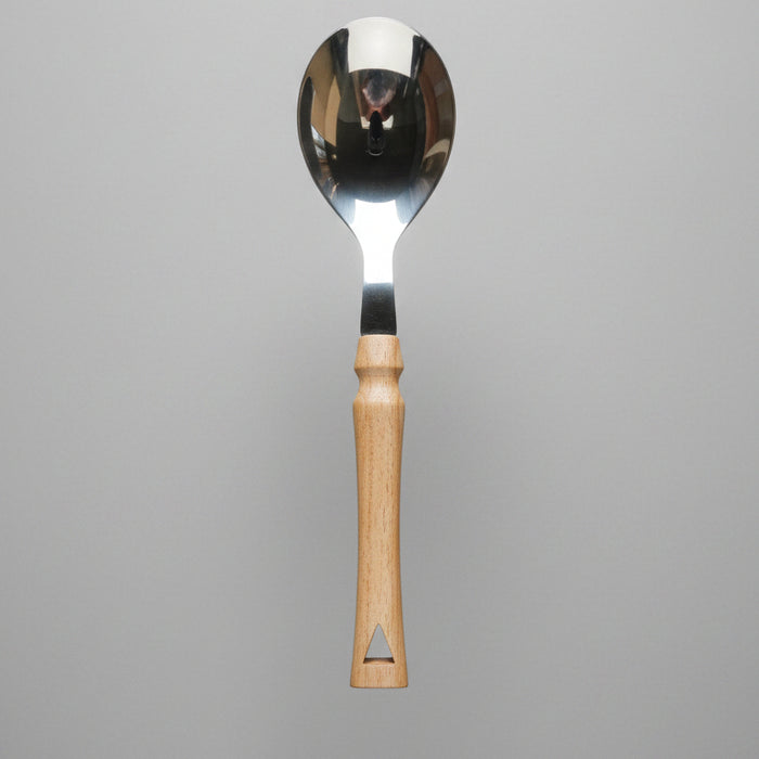 Stainless Steel Serving Spoon with Wooden-Look Handle