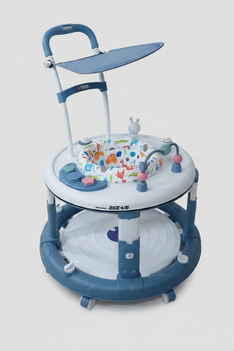 3-in-1 Multi-Functional Baby Walker and Activity Center with Adjustable Sun Canopy