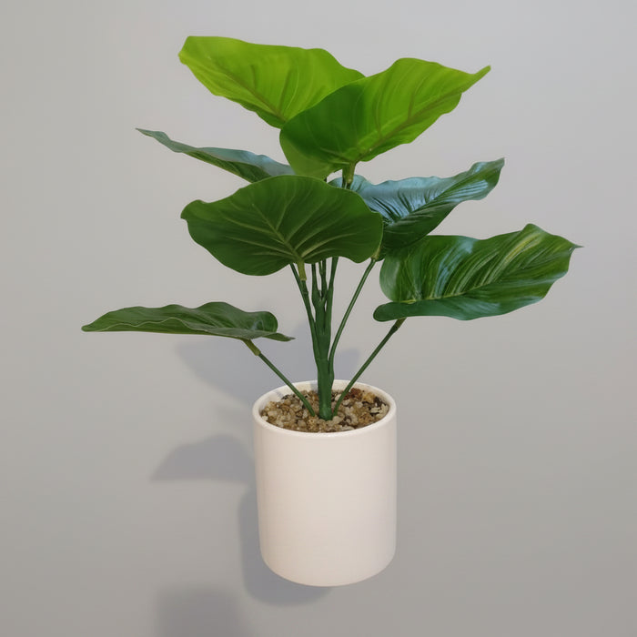 Artificial Broadleaf Elephant Ear Potted Plant
