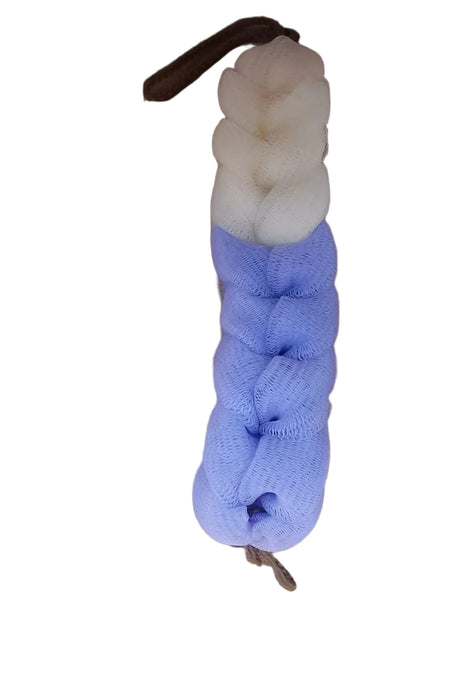 Long Braided Mesh Bath Loofah Sponge with Hanging Loop