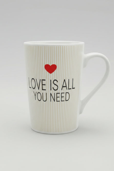 "Love Is All You Need" Tall Ceramic Mug