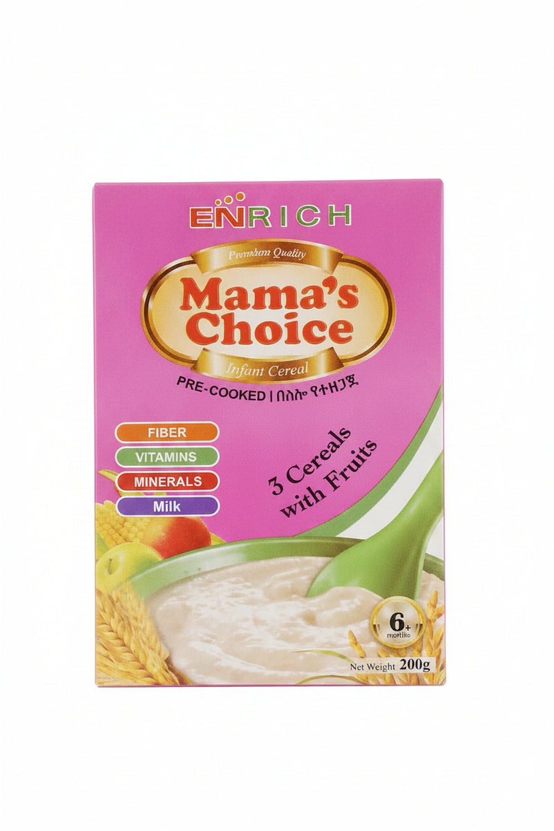 Mama’s Choice Babybrei anreichern (3 Getreide mit Früchten)