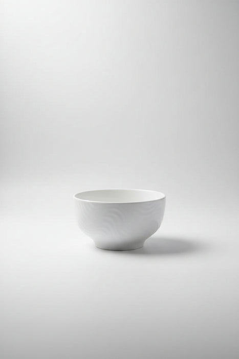 Textured White Ceramic Bowl