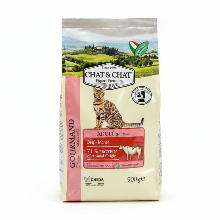 Chat & Chat Expert Premium Gourmand Adult Cat Food with Beef -2kg