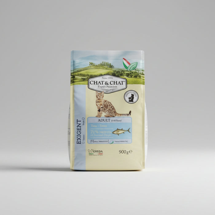 Chat & Chat Expert Premium Exigent Adult Cat Food with Tuna - 900g