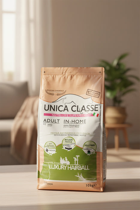 Unica Classe Nutri-Life Superpremium Adult In-Home Dry Cat Food – Luxury Hairball Chicken (10kg)