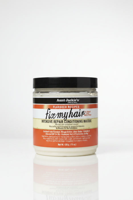 Aunt Jackie's Curls Coils Flaxseed Recipes Fix My Hair Intensive Repair Conditioning Masque