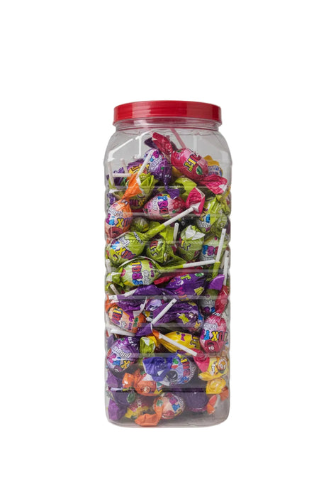 Yum Yum Pops Fruit Mix Lollipops Large Jar