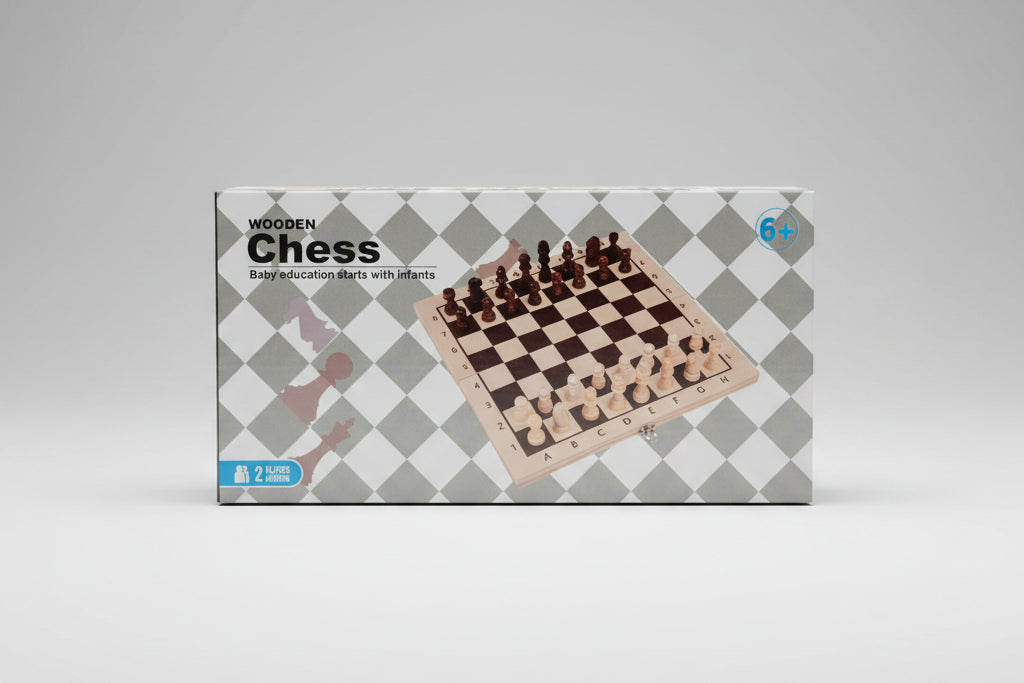 Folding Wooden Chess Set (Ages 6+)